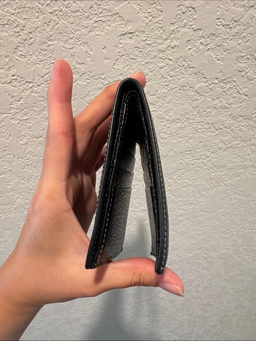 Burberry Black Leather Men's Bifold Wallet